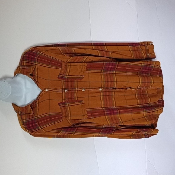 XXL - Mossimo - Mustard/Orange - Boyfriend Fit Flannel - Earth tones - Plaid - Picture 9 of 13